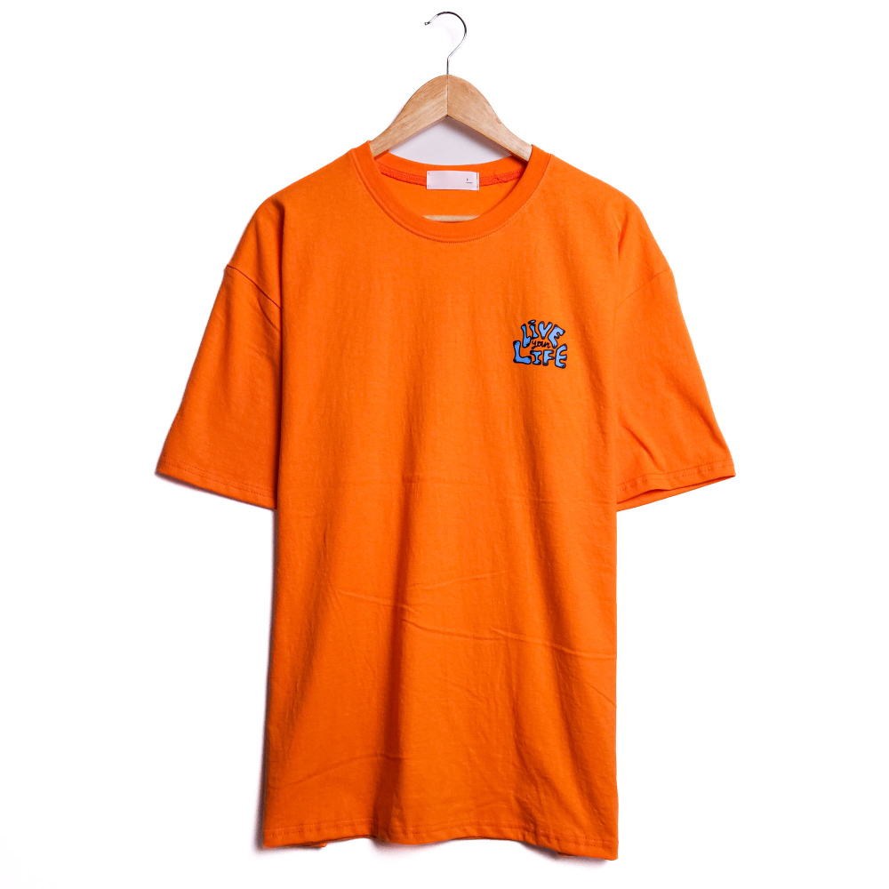 반팔 티셔츠 오렌지 색상 이미지-S1L21